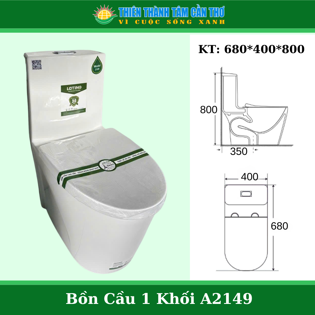 Bàn cầu 1 khối Lating A2149